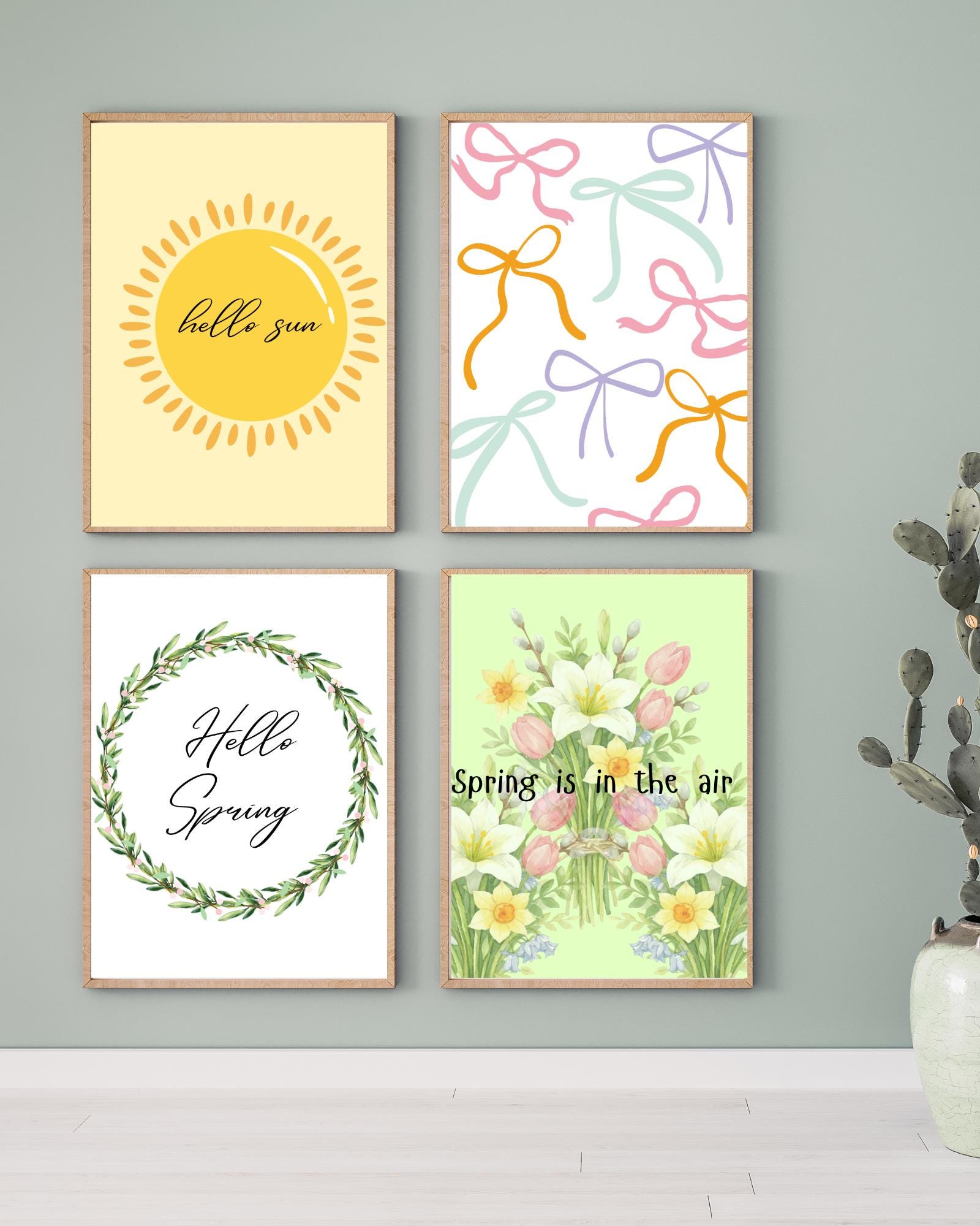 Spring Decor Print Spring Wall Art Printable, Spring Decor Printable, Floral Wall Decor ...