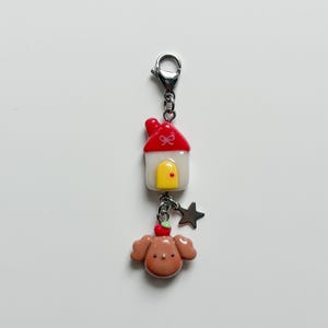 Little Farm House & Apple Dog Handmade Polymer Clay Charms, Keychain Accessory, Phone charm