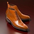 Handmade Tan Leather Ankle Boots – Polished Lace-Up Dress Shoes