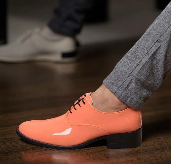 rose gold men dress shoes Successos Black/Rose Gold Men’s Smoking Red Bottom Slip-on Dress Shoes 15 main image 0