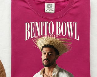 Bad Bunny Benito Bowl png, Fã de Futebol Engraçado, Bad Bunny Super Bowl LVIII, Show do Intervalo 2026