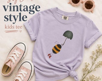 Cute Bee Vintage Kids Tee | Unique Tee for Kids | Apparel for Boys and Girls | Cute Kids Tees
