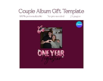 Album Gift| Personalized Love Template| Anniversary|Birthday| Digital Canva Gift for Him or Her