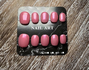 Mauve Chrome Press On Nails, xshort Nails, Squoval Nails, Solid Color Nails, Metallic Nails, Glazed Nails, Spring Summer Nails