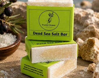 Dead Sea Salt Bar | All Natural Handmade Soap | Mineral Exfoliating Bar | Small Batch Skincare
