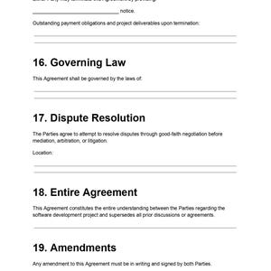 Software Doc, Dev Contract, App Contract, Legal Form, Business Doc, Doc Template, Pdf Template, Client Agree, Code Contract, Tech Service, Developer, IT Contract, Editable Form
