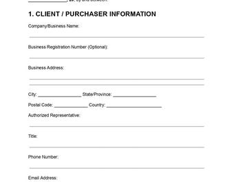 Editable Vendor Agreement Template, Business Contract Form (Doc PDF Download)