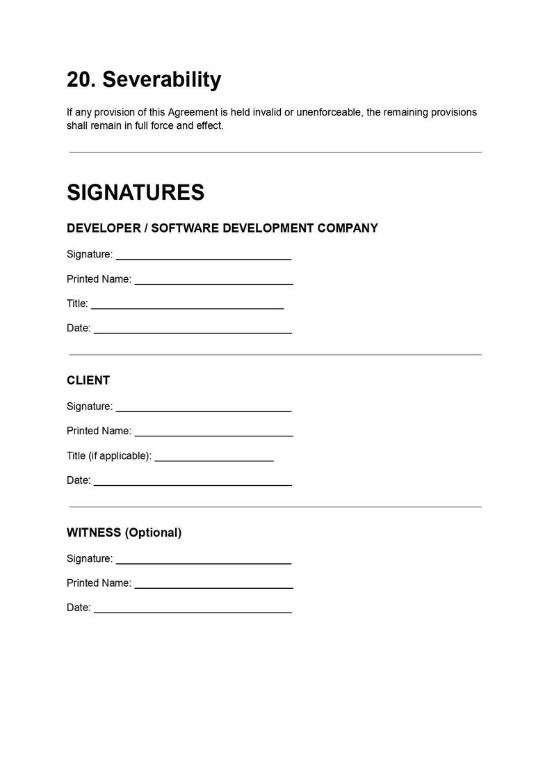 Software Doc, Dev Contract, App Contract, Legal Form, Business Doc, Doc Template, Pdf Template, Client Agree, Code Contract, Tech Service, Developer, IT Contract, Editable Form