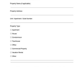 Maintenance Request Form Template | Property Repair Request Form | Tenant Maintenance Request | Editable PDF DOC Word | Instant Download