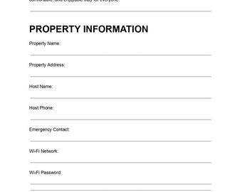 Huisregels voor Airbnb | Huisregels voor vakantiewoningen | Bewerkbare welkomstregels voor gasten (PDF, DOC, Word) | Printbaar voor Airbnb | Direct downloaden
