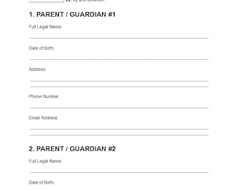 Modèle de convention alimentaire pour enfants, document pdf modifiable (téléchargement instantané)