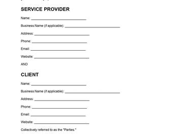 Website Maintenance Agreement Template, Editable Doc Pdf, Website Support Contract Form, Web Maintenance Agreement, Instant Download