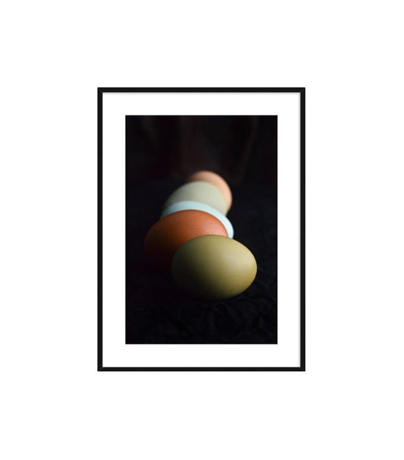 Colorful Eggs in Shadow Photo, Nature Photography, Easter Fine Art Print, Still Life, Easter Gift, Egg Photo, Framed, Canvas, FREE SHIPPING image 2