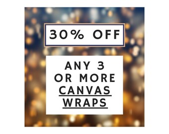 SALE: Any 3 or more canvas wraps for 30% off, still FREE SHIPPING