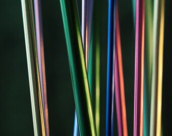 Knitting Needles Photo #1, Abstract Photography, Colorful Fine Art Print, Still Life, Housewarming Gift, Framed, Canvas, FREE SHIPPING