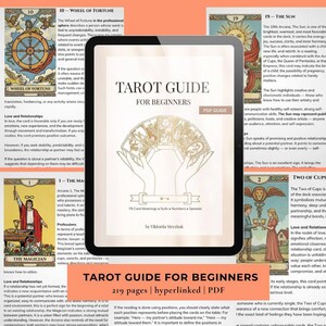 Tarotguide för nybörjare PDF | 219 sidor | A4 + Gratis gåva: Tarotläsningsalgoritm