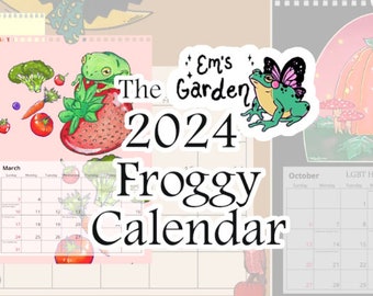 2024 Froggy Calendar Digital Download