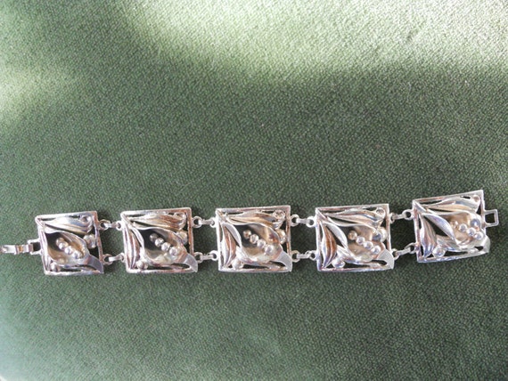 Sterling Silver Art Deco Bracelet - image 1