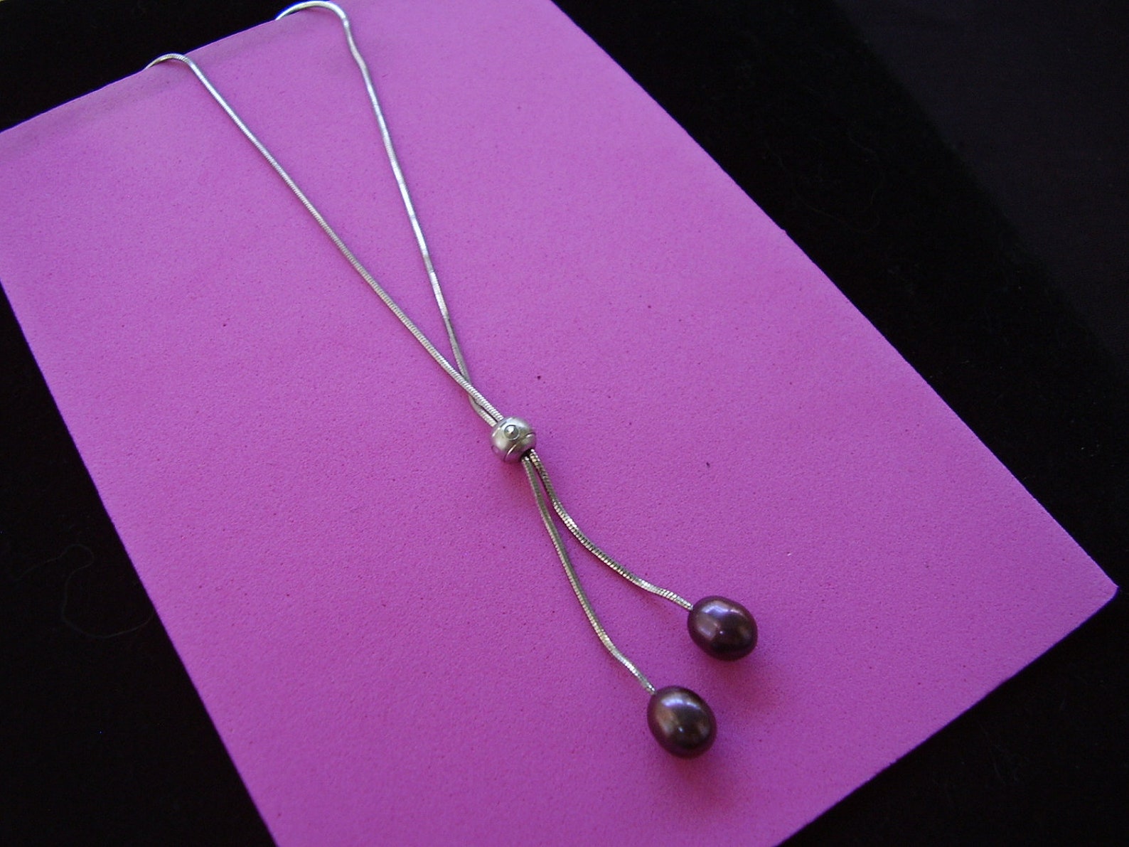 Elegant 925 Sterling Silver Black Pearl Pendant Necklace – 18 Inch Fashion Jewelry For Parties & Holidays