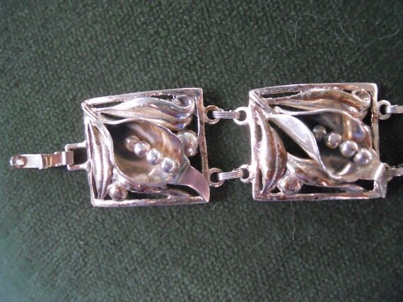 Sterling Silver Art Deco Bracelet - image 4