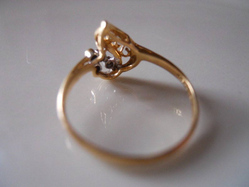 14K Gold and Diamond Ring image 4