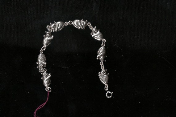 silver cat bracelet