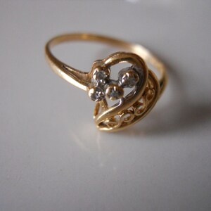 14K Gold and Diamond Ring image 5