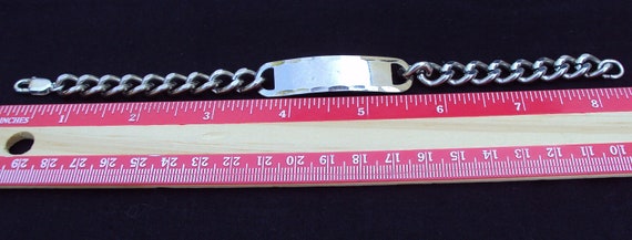 Vintage Unisex ID Bracelet Sterling Silver - image 3