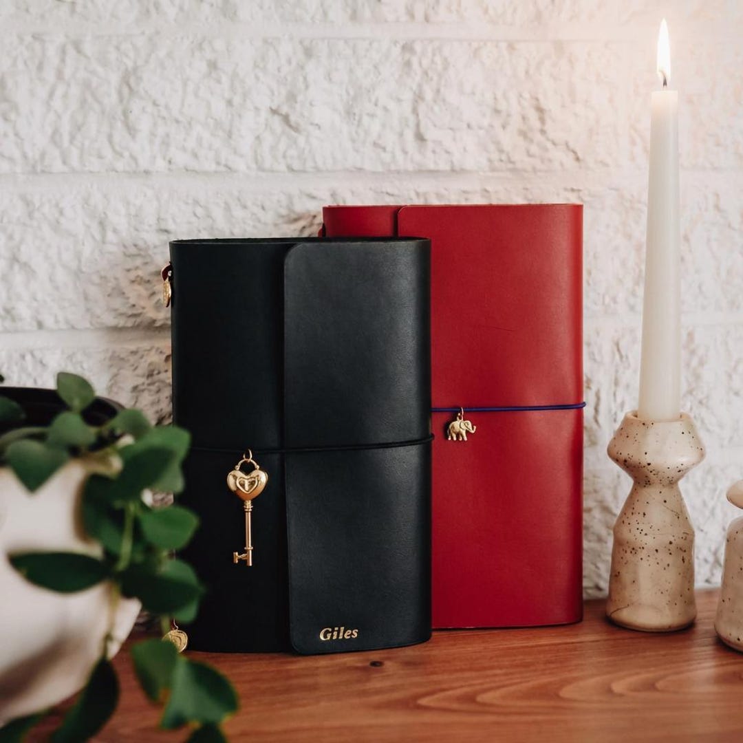 Handmade Trifold Leather Journal Cover, A5 Traveler’s Journal ...