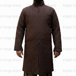 Gambesón acolchado de caballero medieval - Abrigo de armas para hombre, LARP y cosplay - Relleno grueso Aketon para debajo de la armadura - KFA-1003
