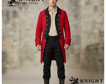 Handmade 18th Century British Officer Frock Coat - Revolutionary War Costume for LARP & Fantasy - KFA-1083