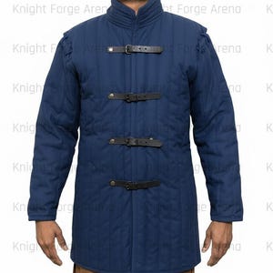 Medieval Padded Gambeson Armor (KFA-1023)| Removable Sleeves Viking Aketon - Handmade LARP & Cosplay Padded Jacket image 11