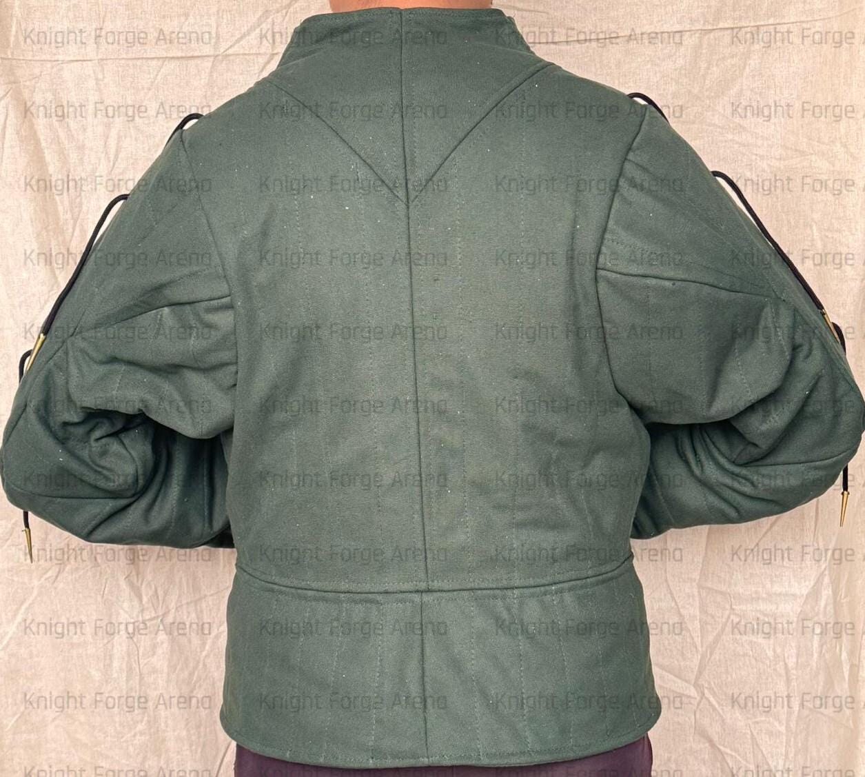 Handcrafted 14th Century Arming Doublet - Medieval Padded Jacket With ...