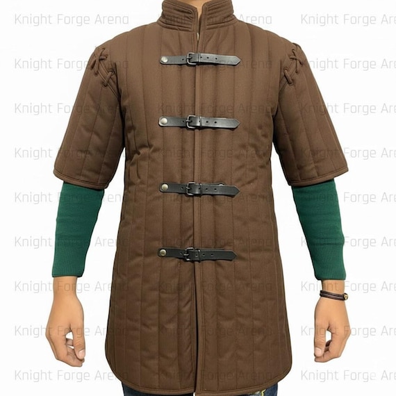 Handcrafted Medieval Gambeson KFA-1002 - Versatile Padded Armor with Removable Arms - LARP & Viking Cosplay