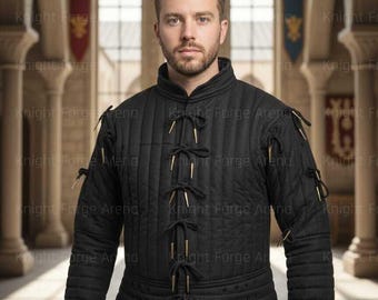 Handcrafted Viking Arming Doublet (KFA-1020) Thick Padded Medieval Under-Armor Jacket - Authentic Warrior Gear