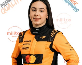 Ella Lloyd  F1 ACADEMY 2-Layer Karting Racing Suit, Custom Name/Number/Flag Included, Latest Women,Ladies ,Girl Go kart Jump Suit