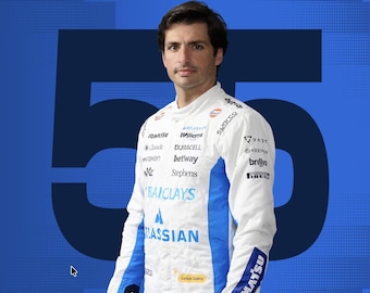 Carlos Sainz F1 Go Kart Racing Suit, CIK/FIA Level 2, Custom Jump Suit