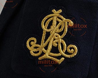 Vintage Bullion Wire Hand Embroidered Crest, Blazer Badge , Sew On, Pocket Sized