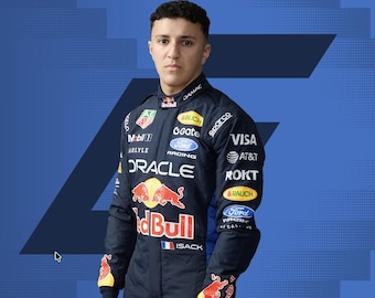 Isack Hadjar F1 Go Kart Racing Suit, CIK/FIA Level 2, Custom Jump Suit