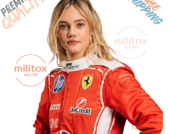 Alba Larsen F1 ACADEMY 2-Layer Karting Racing Suit, Custom Name/Number/Flag Included