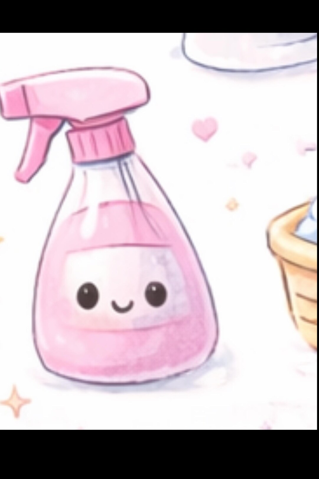 Machine Clean Sticker Cute 30 Kawaii Pink Cleaning Stickers PNG | Cute Planner Stickers | Cleaning ...
