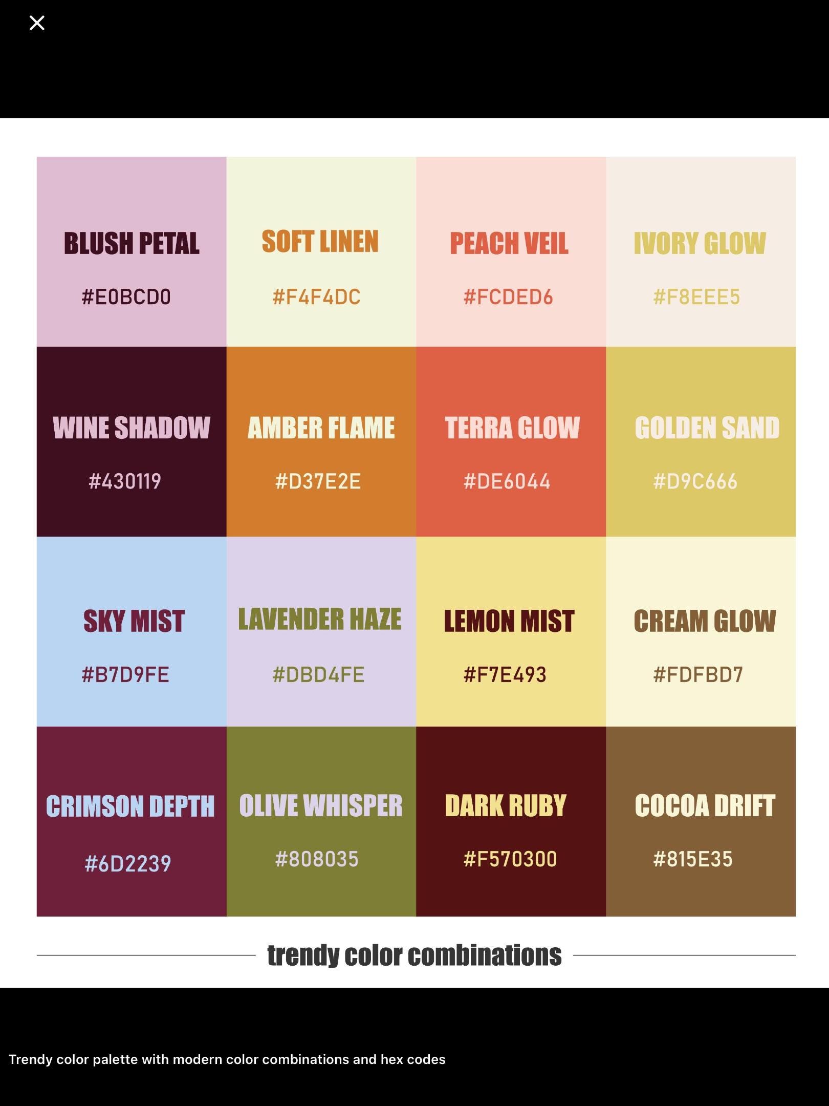 Beige Color Swatch Chart for Goodnotes | Neutral Color Palette | iPad ...