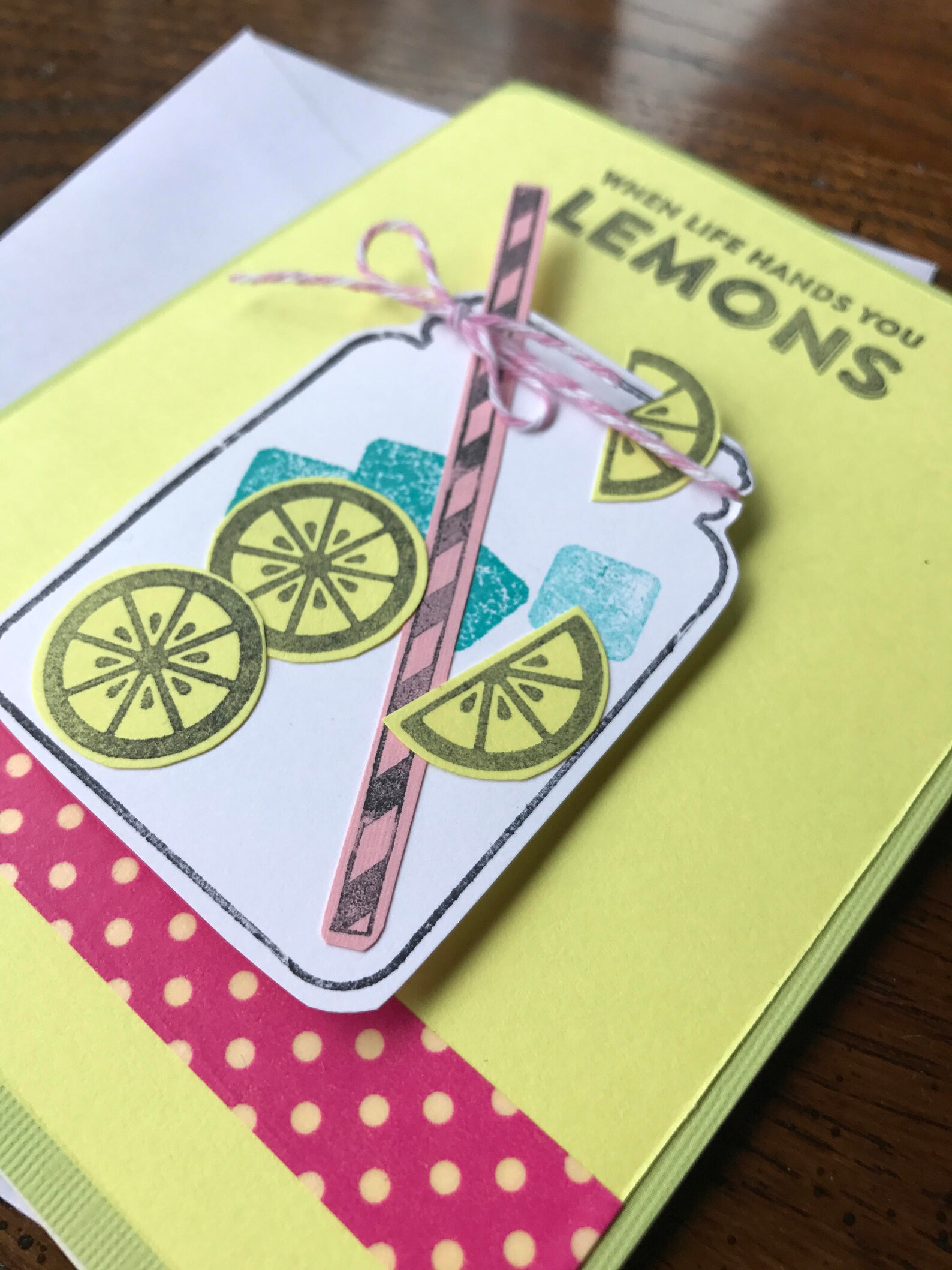 Lemonade Card Lemonade Handmade Card Lemon Handmade Card Etsy