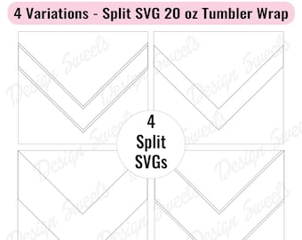 V Split Tumbler SVG 20oz v split tumbler Split V Tumbler Wrap Template Split Tumbler for 20 Ounce Tumblers SVG Vinyl DIY Crafting