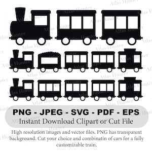 Carros De Trem Crianças Coloridos Festa De Aniversário Cricut Locomotiva Corte Arquivos Download Instantâneo Digital Carro De Passageiros Caboose Tender Engine SVG PDF png PNGEgg