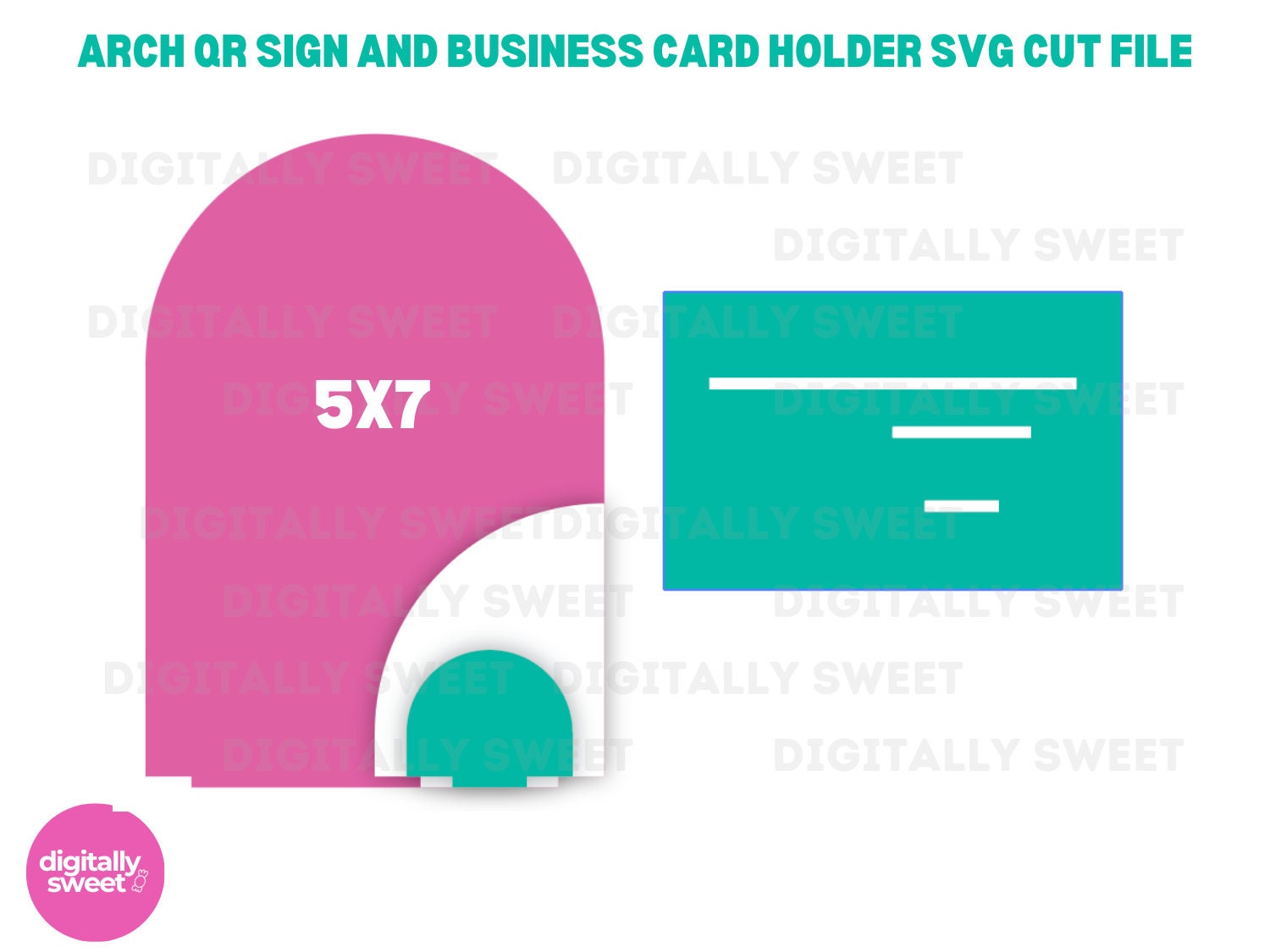 QR Code Business Sign Cut File Arch Scan to Pay Sign With Business Card ...