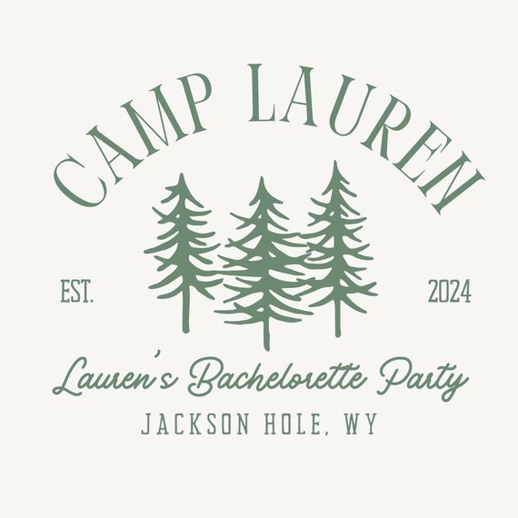Bach Camp Logo Template Editable Camp Bach Logo Bachelorette Party Camp Shirts Bride Camp Name Theme Canva Logo Template Adventure Bride
