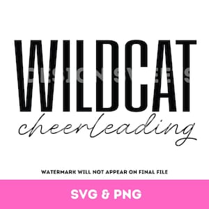 Wildkatze jubeln Retro gewellte Schrift Blase Buchstaben SVG PNG PDF - Fußball Herbst Sport - Schulgeist - Vektor für T-shirts Schnittdateien