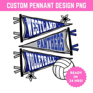 Custom PNG Pennant for School Spirit & Team Banner Printable Sports Flag Design Class of 2026