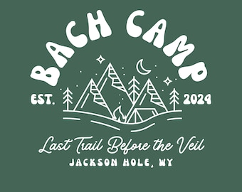 Bach Camp Logo Template Editable Camp Bach Logo Bachelorette Party Camp Shirts Bride Camp Name Theme Canva Logo Template Adventure Bride